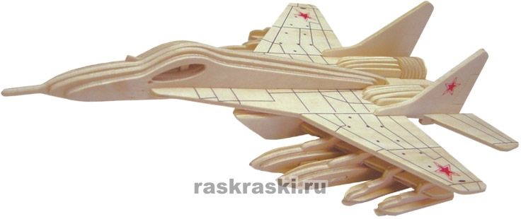 Сборная деревянная модель Чудо-Дерево Авиация Многоцелевой истребитель (20 шт в коробке)