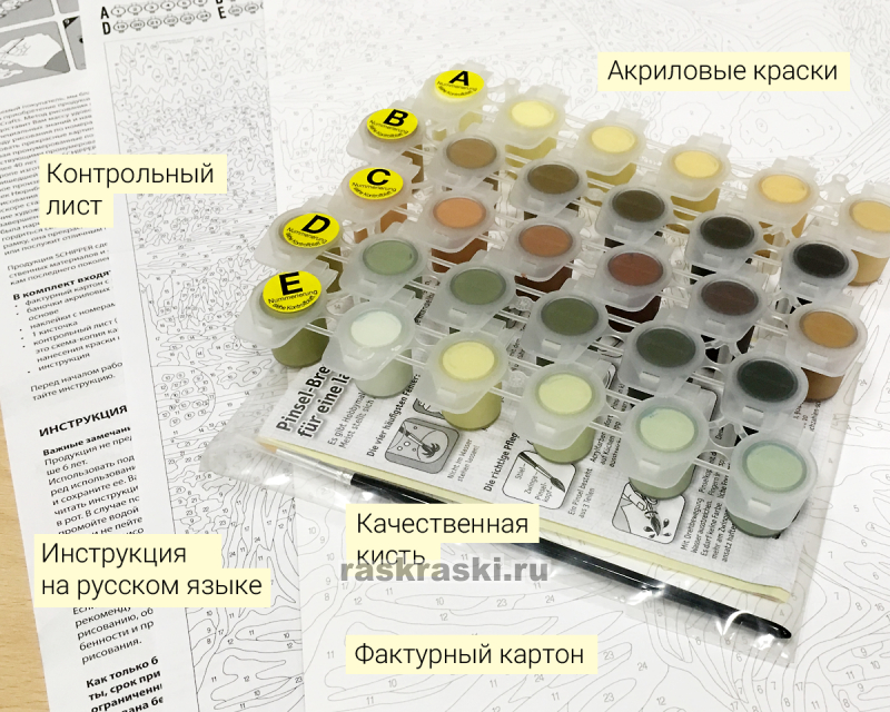 Можно ли заказать краски для картины по номерам отдельно